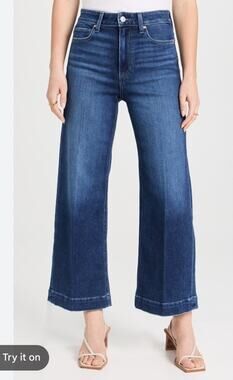 PAIGE Anessa Jeans Wide Leg In Foreign Film Sz 29 NEW $239